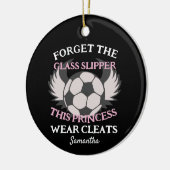 Grappig voetbal citaat voor meisjes voetbalteam keramisch ornament (Links)