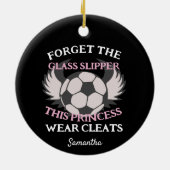 Grappig voetbal citaat voor meisjes voetbalteam keramisch ornament (Achterkant)