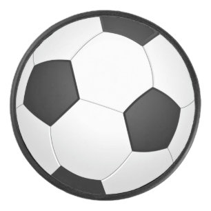 Grappig Voetbal Design Hockey Puck