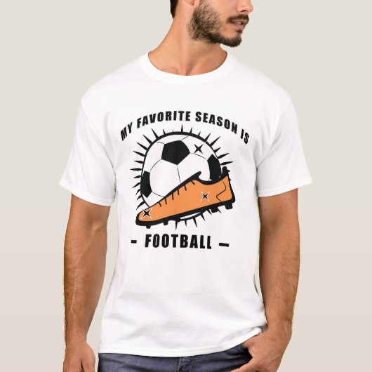 Grappig Voetbal Design T-shirt (Voorkant)