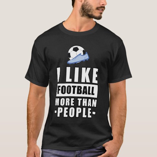 Grappig Voetbal Design T-shirt (Voorkant)
