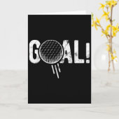 Grappig Voetbal Doelpunt Golf Vier Grap Kaart (Gele Bloem)