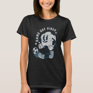 Grappig Voetbal Game Day Vibes Kinder voetbalspele T-shirt