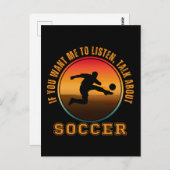 Grappig Voetbal Gezegde  Silhouet Speler Briefkaart (Voorkant / Achterkant)