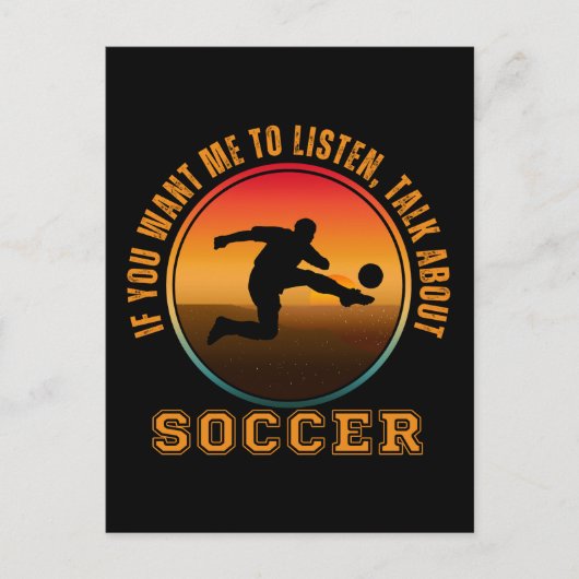 Grappig Voetbal Gezegde  Silhouet Speler Briefkaart (Voorkant)