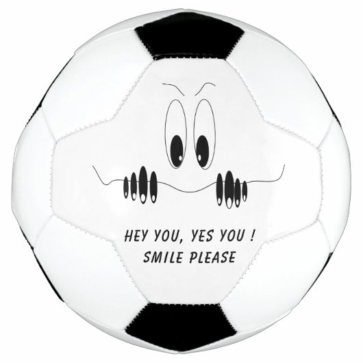 Grappig Voetbal Gift Curiosity Eyes - Smile (Voorkant)