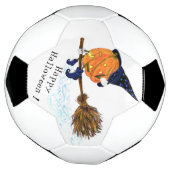 Grappig Voetbal Halloween Heksenpompoen Vliegen (Gedraaid)