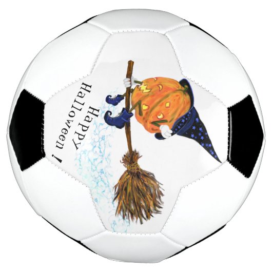 Grappig Voetbal Halloween Heksenpompoen Vliegen (Gedraaid)