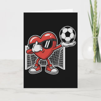 Grappig Voetbal Hart Liefde Dabbing Valentijn Kind Kaart