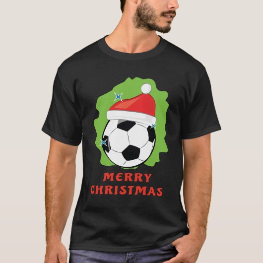 Grappig Voetbal Kerstmis - Grappig T-shirt (Voorkant)