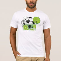 Grappig Voetbal Lime Drank Grafisch Heren T-shirt