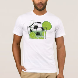 Grappig Voetbal Lime Drank Grafisch Heren T-shirt