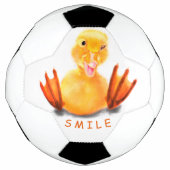 Grappig Voetbal met Happy Duck - Aangepaste tekst (Voorkant)
