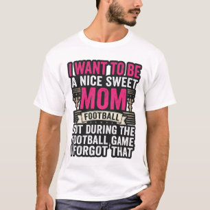 Grappig Voetbal Moeder Vintage Gravure Shirt Ontwe