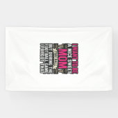 Grappig Voetbal Moeder Vintage Gravure Shirt Ontwe Spandoek (Horizontaal)