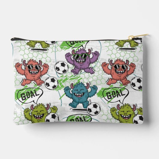 Grappig Voetbal Monsters Kinderen Patroon Etui (Achterkant)