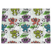 Grappig Voetbal Monsters Kinderen Patroon Groot Cadeauzakje (Voorkant)