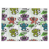 Grappig Voetbal Monsters Kinderen Patroon Groot Cadeauzakje (Achterkant)
