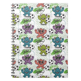 Grappig Voetbal Monsters Kinderen Patroon Notitieboek