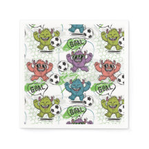 Grappig Voetbal Monsters Kinderen Patroon