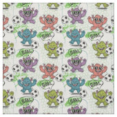 Grappig Voetbal Monsters Kinderen Patroon Stof (Swatch)