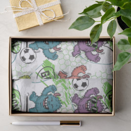 Grappig Voetbal Monsters Kinderen Patroon Tissuepapier