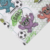 Grappig Voetbal Monsters Kinderen Patroon Tissuepapier (Detail)