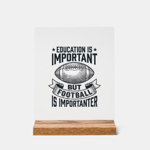 Grappig Voetbal Onderwijs Vintage Shirt Ontwerp (2 Acryl Bord