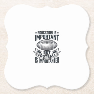 Grappig Voetbal Onderwijs Vintage T-shirt Ontwerp  Kartonnen Onderzetters
