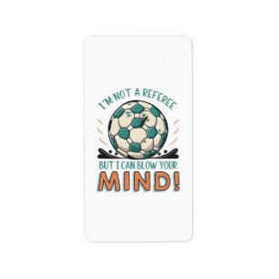 Grappig Voetbal Ontwerp Etiket