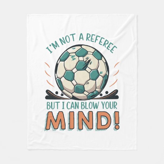 Grappig Voetbal Ontwerp Fleece Deken (Voorkant)