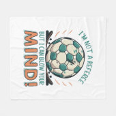 Grappig Voetbal Ontwerp Fleece Deken (Voorkant (Horizontaal))