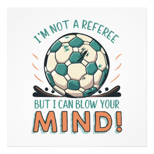 Grappig Voetbal Ontwerp Foto Afdruk