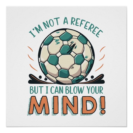 Grappig Voetbal Ontwerp Perfect Poster (Voorkant)