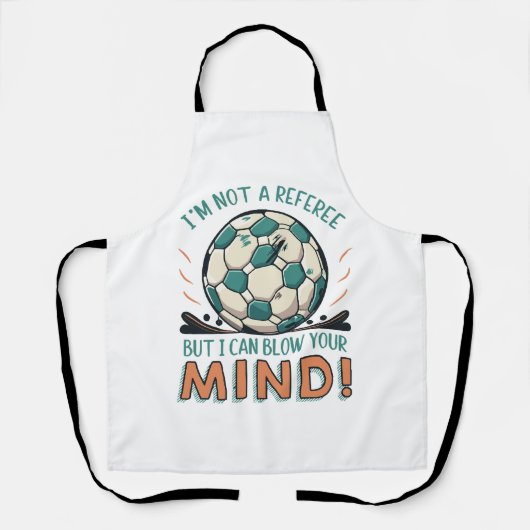 Grappig Voetbal Ontwerp Schort (Voorkant)