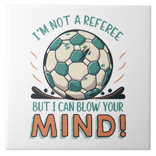 Grappig Voetbal Ontwerp Tegeltje (Voorkant)