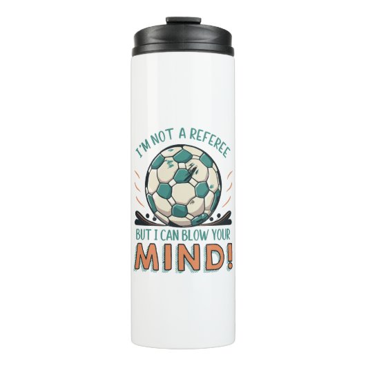 Grappig Voetbal Ontwerp Thermosbeker (Voorkant)