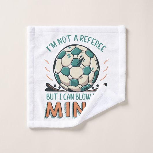 Grappig Voetbal Ontwerp Washandje (Wasdoekje)