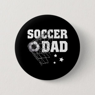 Grappig Voetbal Papa Daddy Voetbal Sport Lover Fan Ronde Button 5,7 Cm