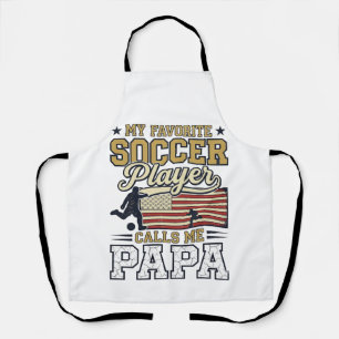 Grappig Voetbal Papa Vintage Shirt Ontwerp_1 Schort