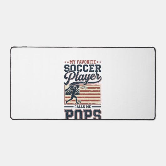 Grappig Voetbal Pops Vintage Gravure Shirt Ontwerp Bureaumat (Voorkant)