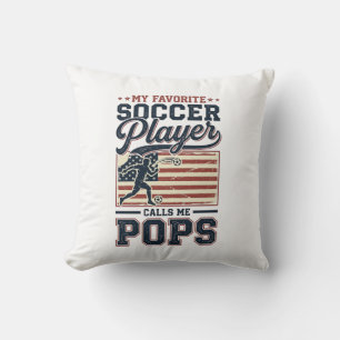 Grappig Voetbal Pops Vintage Gravure Shirt Ontwerp Kussen