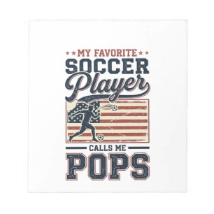 Grappig Voetbal Pops Vintage Gravure Shirt Ontwerp Notitieblok
