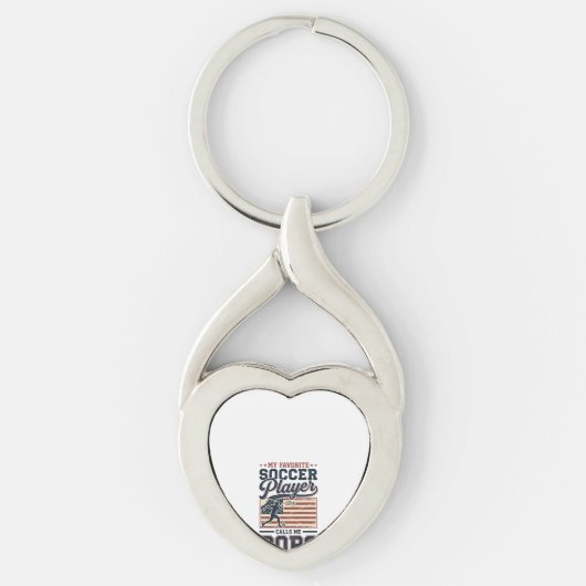 Grappig Voetbal Pops Vintage Gravure Shirt Ontwerp Sleutelhanger (Voorkant)