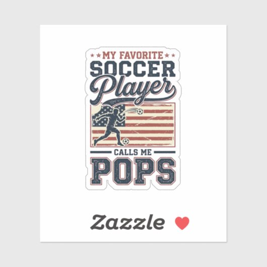Grappig Voetbal Pops Vintage Gravure Shirt Ontwerp Sticker (Vel)