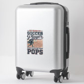 Grappig Voetbal Pops Vintage Gravure Shirt Ontwerp Sticker (Koffer)