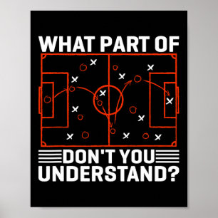 Grappig Voetbal Strategie Bord Meme Ontwerp  Poster