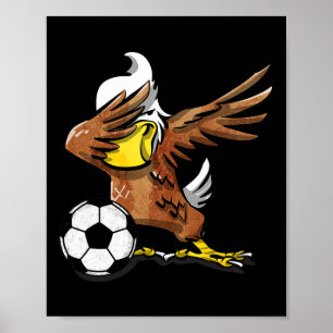 Grappig Voetbal T Shirt Dabbing Adelaar Shirt Spor Poster