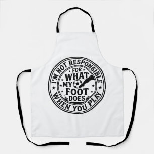 Grappig Voetbal Voet Waarschuwing Vintage Shirt On Schort