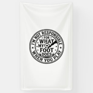 Grappig Voetbal Voet Waarschuwing Vintage Shirt On Spandoek